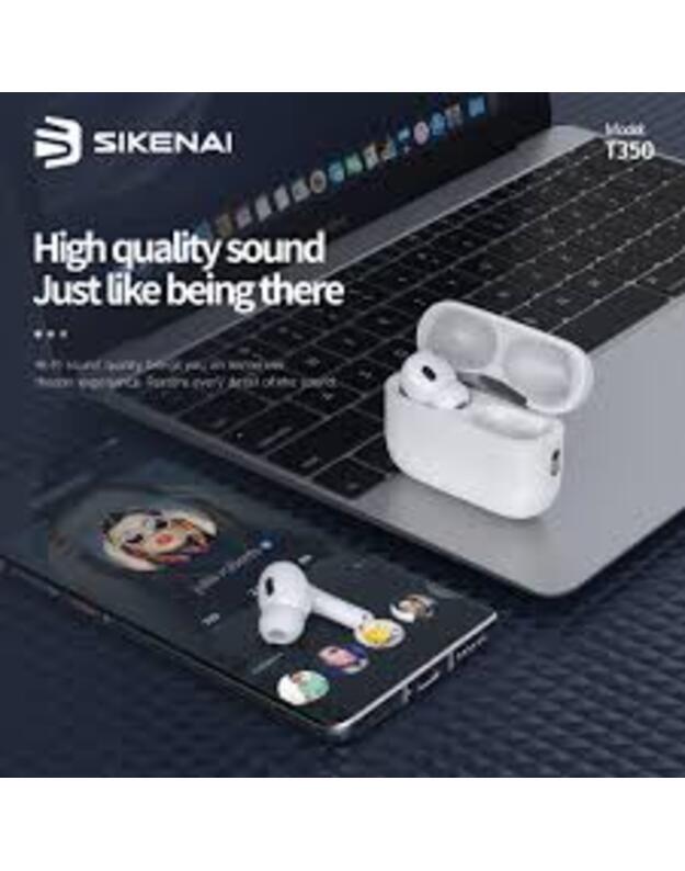 Sikenai AirPods T350 belaidės bluetooth ausinės pro
