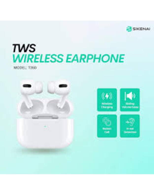 Sikenai AirPods T350 belaidės bluetooth ausinės pro