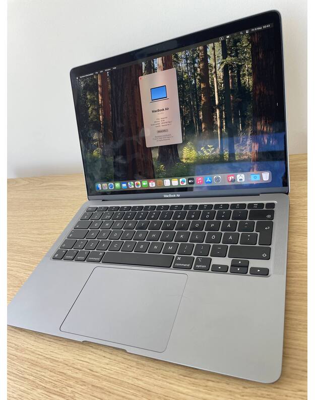 Apple MacBook Air 13.3 M1 16GB 256GB (naudotas)