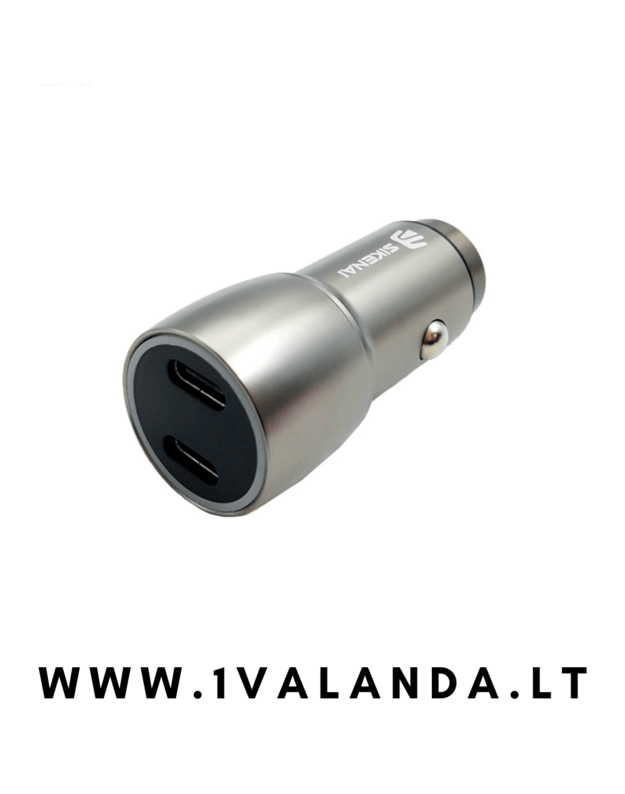 Metal car fast charge 40w socket (2 usb)