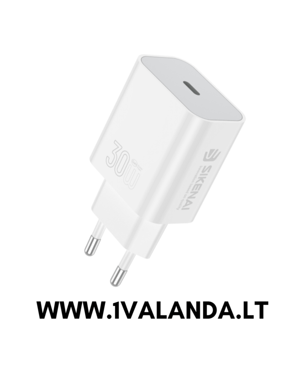 Ātrās uzlādes QC 3.0 lādētājs 30W USB type-c