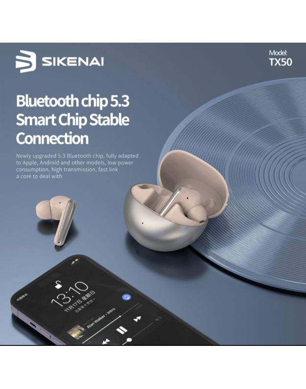 Sikenai AirPods T300 bezvadu bleutooth austiņas