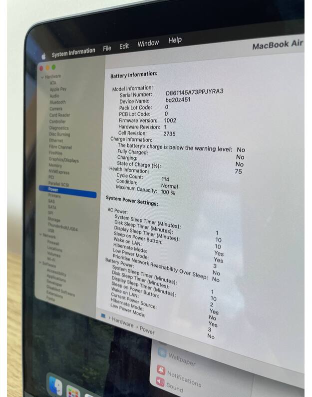 Macbook Air M1 256GB (naudotas)