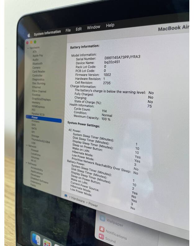 Macbook Air M1 256GB (naudotas)