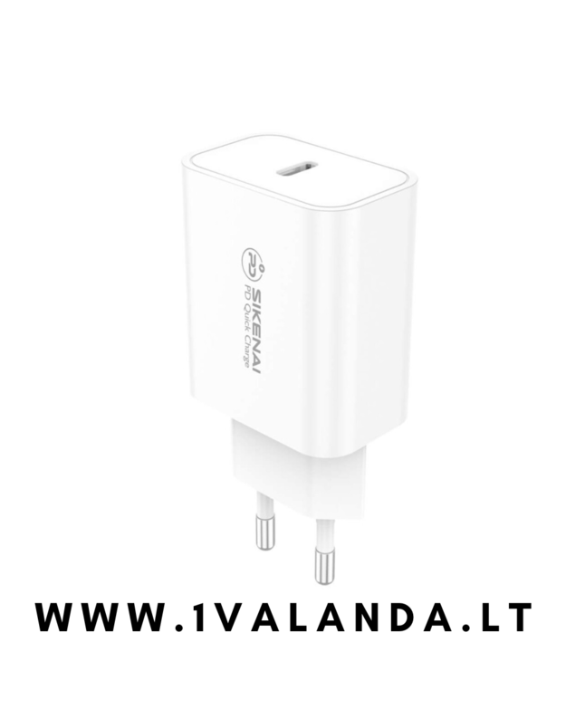 Greito įkrovimo blokelis Sikenai 20W PD fast charge type-C