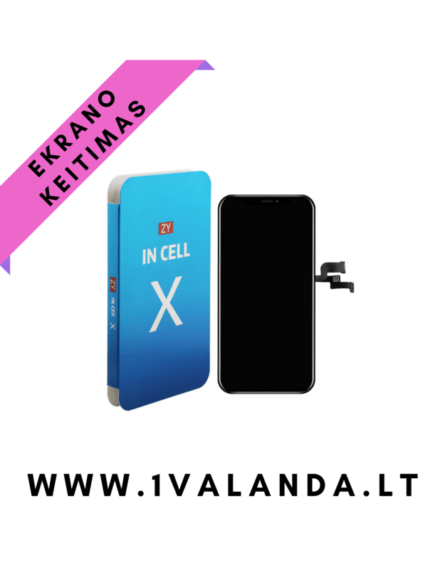 Ekranas incell Apple iPhone X telefonui