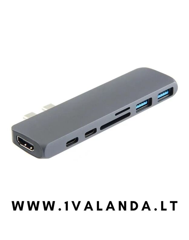 MacBook Pro / air Type C adaptera centrmezgls 7in1